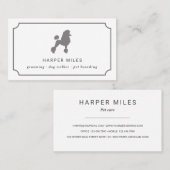 Elegant klassiek poodle hond visitekaartje (Voorkant / Achterkant)