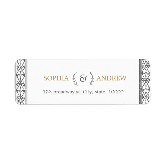 Elegant klassiek,  retouradres etiket (Voorkant)