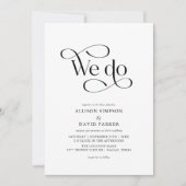 Elegant klassiek script dat we uitnodigen om te we kaart (Voorkant)