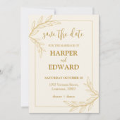 Elegant klassiek script foto bruiloft kaart (Voorkant)