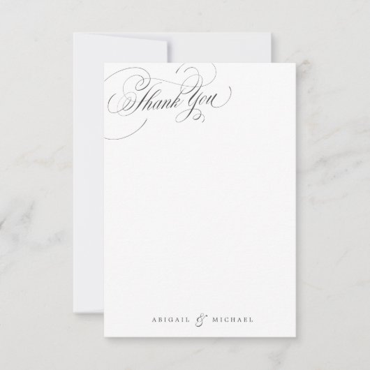 Elegant klassiek script gepersonaliseerd briefpapi notitiekaartje (Voorkant)