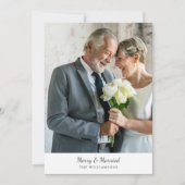 Elegant klassiek script Ouder getrouwde vrolijke f Feestdagenkaart (Voorkant)