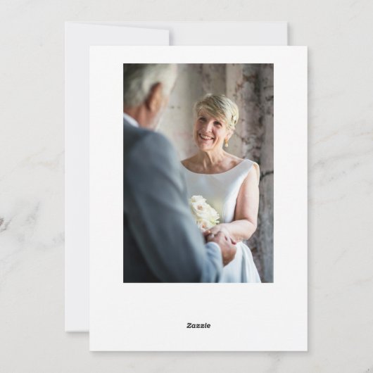 Elegant klassiek script Ouder getrouwde vrolijke f Feestdagenkaart (Achterkant)