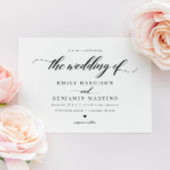 Elegant klassiek script Simple Wedding Kaart