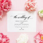 Elegant klassiek script Simple Wedding Kaart