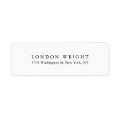 Elegant Klassiek Trendy Zwart Wit Etiket (Voorkant)