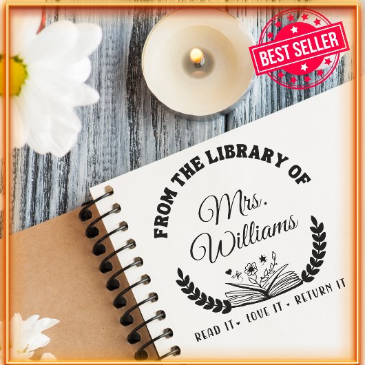 Elegant Klassiek uit de bibliotheek van de douanen Zelfinktende Stempel