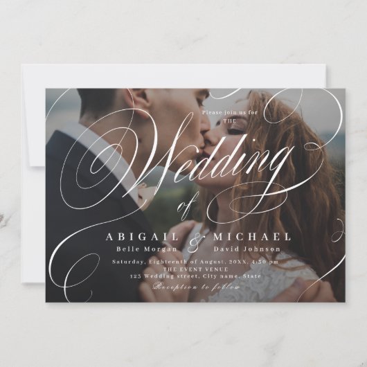 Elegant klassiek uitvinder van de calligrafie-foto kaart (Voorkant)