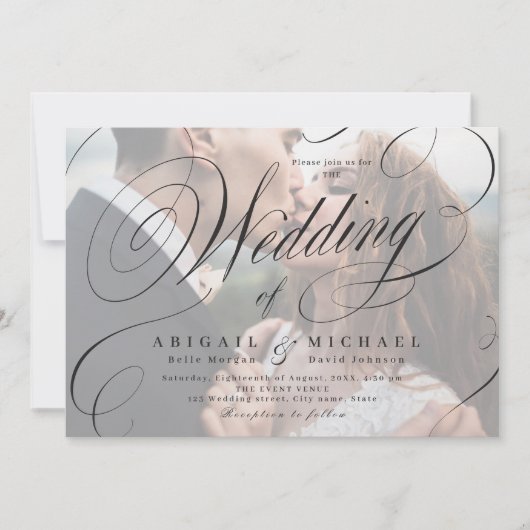 Elegant klassiek uitvinder van de calligrafie-foto kaart (Voorkant)