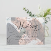 Elegant klassiek uitvinder van de calligrafie-foto kaart (Staand voorkant)