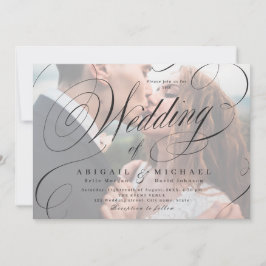 Elegant klassiek uitvinder van de calligrafie-foto kaart