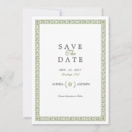 Elegant klassiek vintage bruiloft met uitzondering save the date