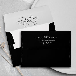 Elegant klassiek voorbedrukt retouradres 5x7 envelop