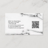 Elegant klassiek wit marmer visitekaartje (Achterkant)