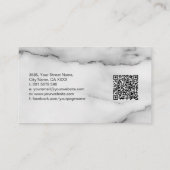 Elegant klassiek wit marmer visitekaartje (Achterkant)