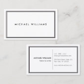 Elegant klassiek wit visitekaartje (Voorkant / Achterkant)