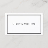 Elegant klassiek wit visitekaartje (Voorkant)