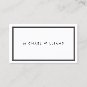 Elegant klassiek wit visitekaartje