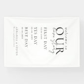 Elegant, Klassiek, Wit, WELKOM BIJ ONS LIEFDESVERH Spandoek (Horizontaal)