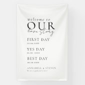 Elegant, Klassiek, Wit, WELKOM BIJ ONS LIEFDESVERH Spandoek (Verticaal)