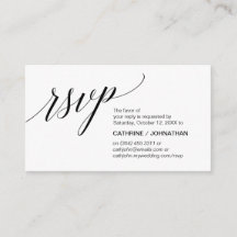 Elegant klassiek, zwart script, RSVP