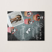 Elegant Klassiek Zwart & Wit Bruidsmeisje Voorstel Legpuzzel (Horizontaal)