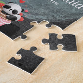 Elegant Klassiek Zwart & Wit Bruidsmeisje Voorstel Legpuzzel (Zijkant)