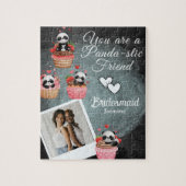 Elegant Klassiek Zwart & Wit Bruidsmeisje Voorstel Legpuzzel (Verticaal)