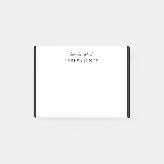 Elegant Klassiek Zwart Wit Bureau Ontwerp Post-it® Notes (Voorkant)