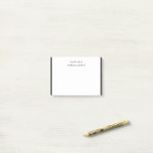Elegant Klassiek Zwart Wit Bureau Ontwerp Post-it® Notes (Op bureau)