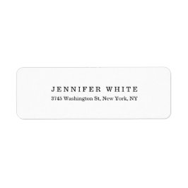 Elegant Klassiek Zwart Wit Minimalist Etiket