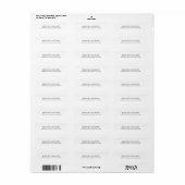 Elegant Klassiek Zwart Wit Minimalistisch Etiket (Full Sheet)