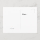 Elegant klassiek zwart wit script bewaar de datum aankondigingskaart (Achterkant)