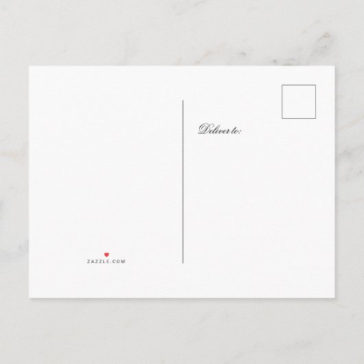 Elegant klassiek zwart wit script bewaar de datum aankondigingskaart (Achterkant)