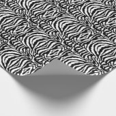 Elegant klassiek zwart wit zebrapatroon cadeaupapier (Hoek)