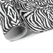 Elegant klassiek zwart wit zebrapatroon cadeaupapier (Rol Hoek)