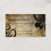 Elegant klassiek zwenker RSVP-kaart Informatiekaartje (Achterkant)