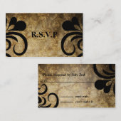 Elegant klassiek zwenker RSVP-kaart Informatiekaartje (Voorkant / Achterkant)