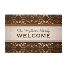 Elegant klassiekaal bloemig bruin beige monogram