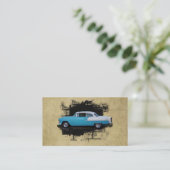 Elegant, klassieke auto-, auto- en biz-kaart visitekaartje (Staand voorkant)