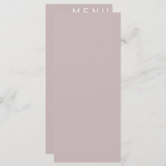 Elegant klassieke bruiloft menu (Voorkant / Achterkant)