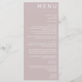 Elegant klassieke bruiloft menu
