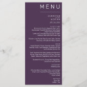Elegant klassieke bruiloft menu (Achterkant)