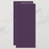 Elegant klassieke bruiloft menu (Voorkant / Achterkant)