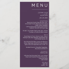 Elegant klassieke bruiloft menu