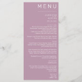 Elegant klassieke bruiloft menu (Achterkant)