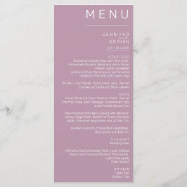 Elegant klassieke bruiloft menu