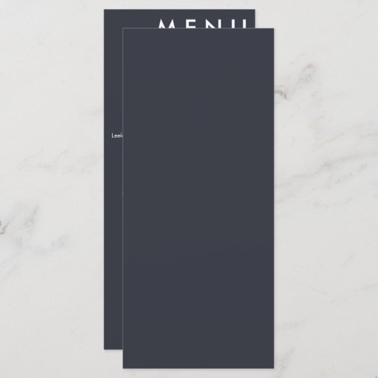 Elegant klassieke bruiloft menu (Voorkant / Achterkant)