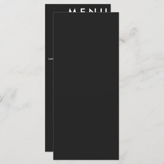 Elegant klassieke bruiloft menu (Voorkant / Achterkant)