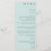 Elegant klassieke bruiloft menu (Achterkant)